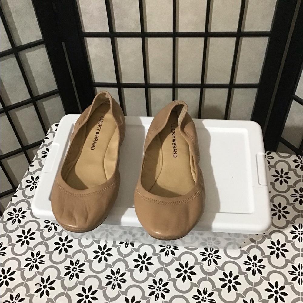 Lucky Brand Wm Ballerina Flats (Emmie) Tan